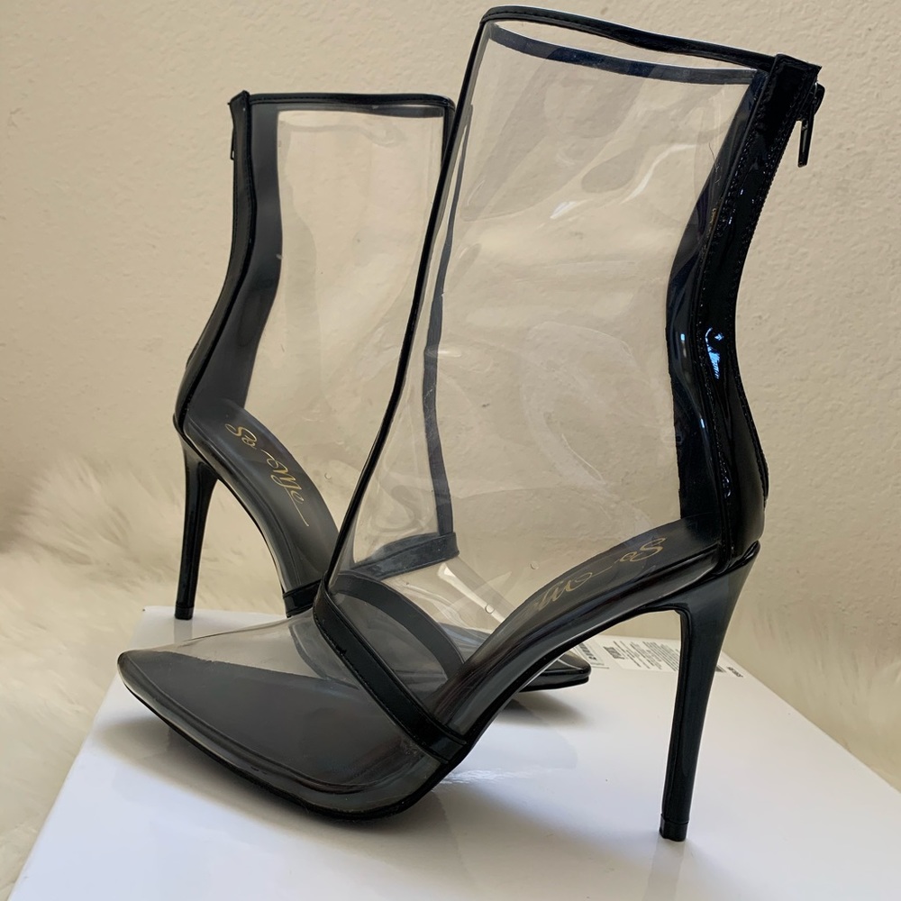 Clear ankle boots